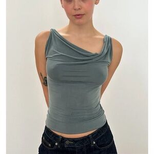 Peachy Den The Kylie Top in Sea Salt size S